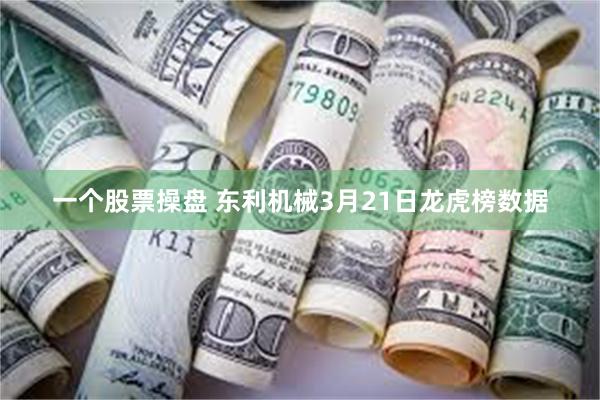 一个股票操盘 东利机械3月21日龙虎榜数据